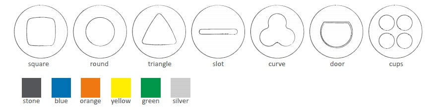 SepaBin keuze uit verschillende deksels en kleuren